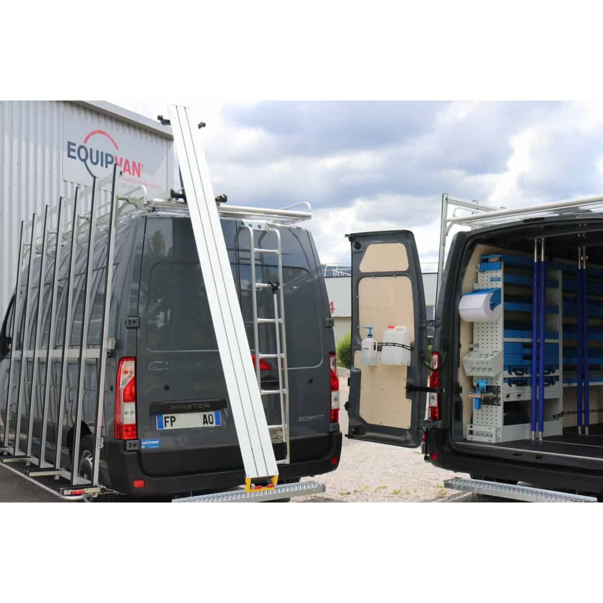 Porte-échelle Basculant à descente amortie Equipvan