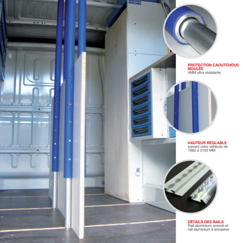 bKit complet 4 barres de maintien + rails