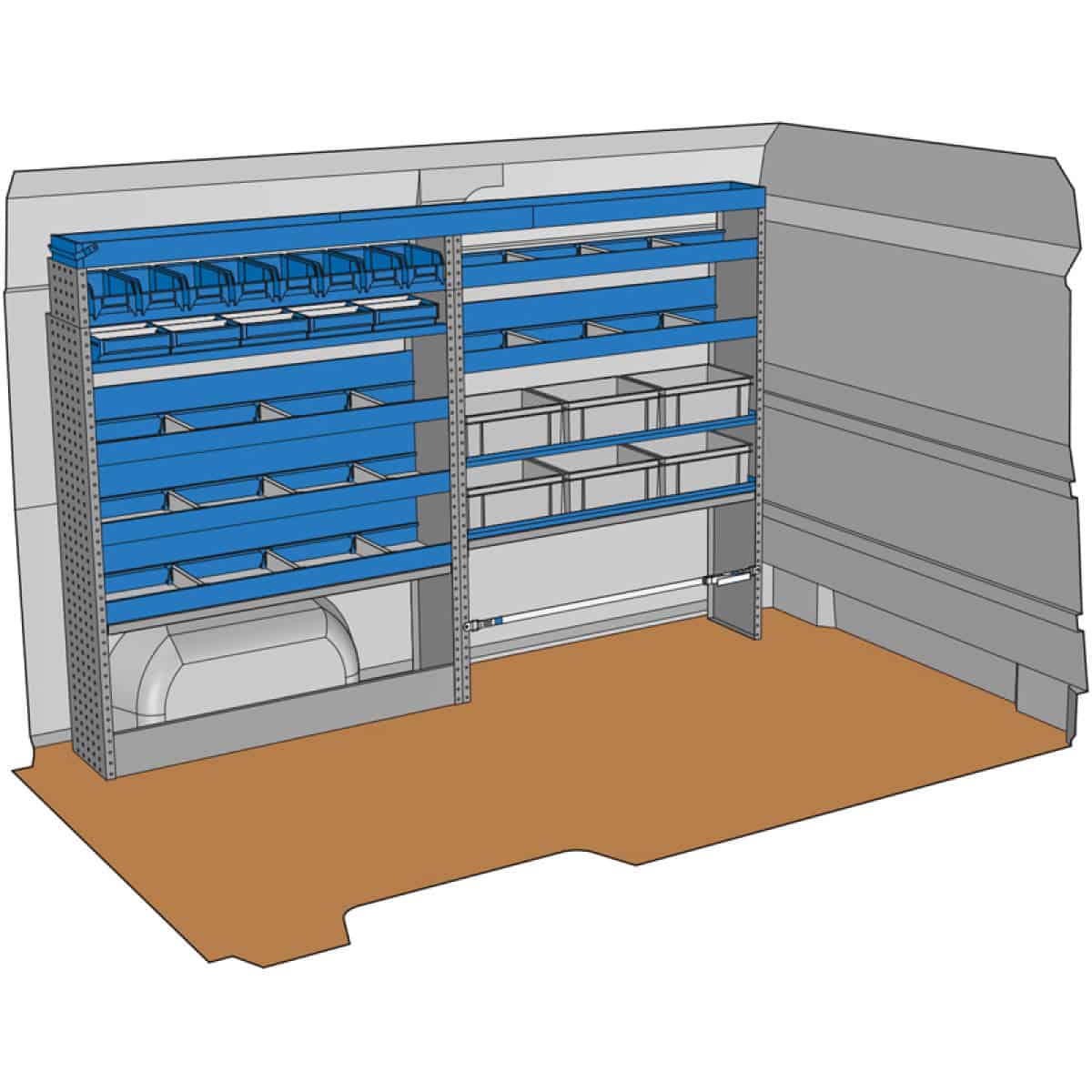 MOBILIER DE RANGEMENT ACIER / ALUMINIUM Kit KF102 pour véhicule grand volume